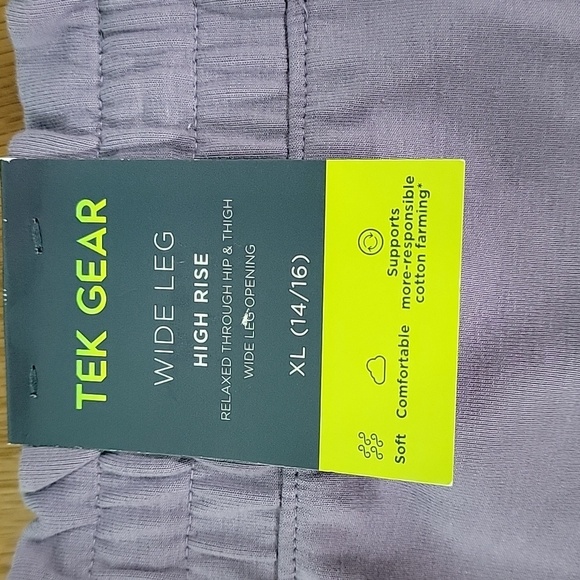 Girl’s Tek Gear Wide Leg Active Pants, Purple, XL, NWT - Picture 2 of 8